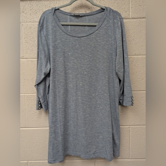 Simply Noelle XXL (16-18) heather blue tunic blouse in excellent condition - Picture 1 of 14